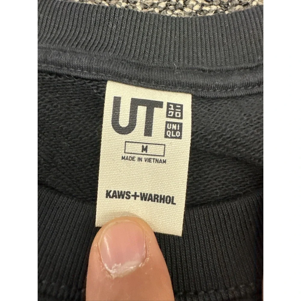 KAWS + Warhol x UNIQLO‎  Crewneck Sweatshirts Adult Med Black